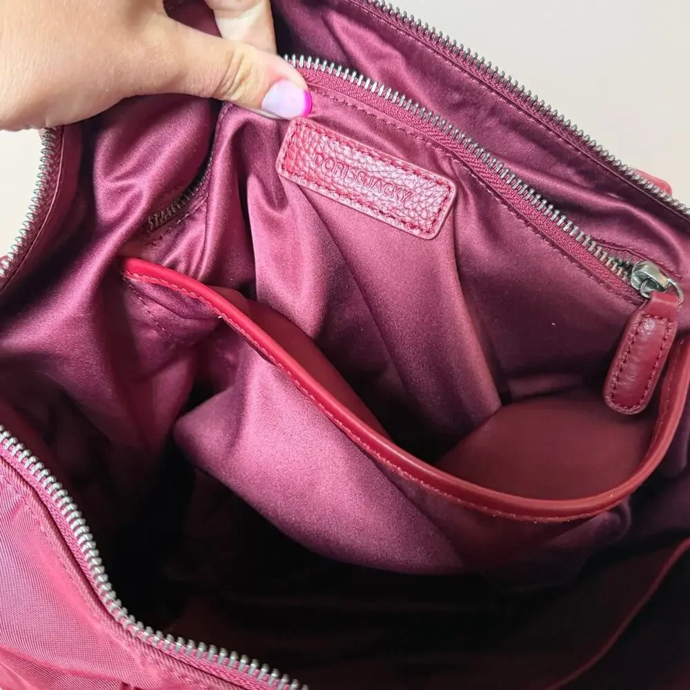 Doris&Jacky Women’s tote bag Wine Red NWOT